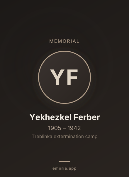 Memorial portrait of Yekhezkel Ferber