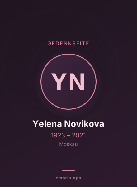 Gedenkportrait von Yelena Novikova