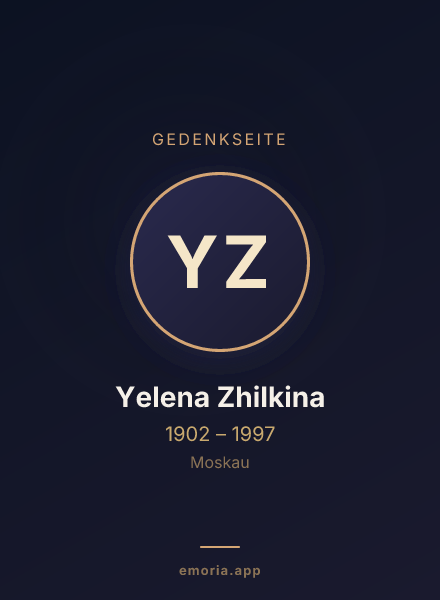 Gedenkportrait von Yelena Zhilkina