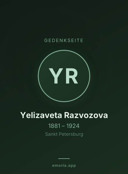 Gedenkportrait von Yelizaveta Razvozova