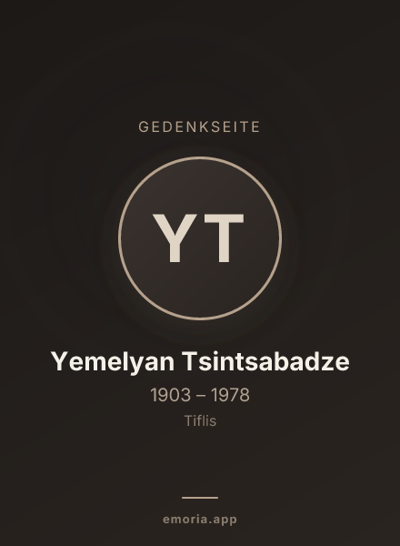 Gedenkportrait von Yemelyan Tsintsabadze
