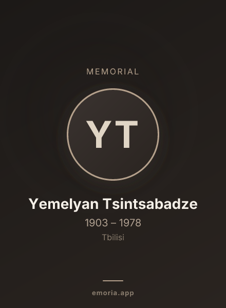 Memorial portrait of Yemelyan Tsintsabadze
