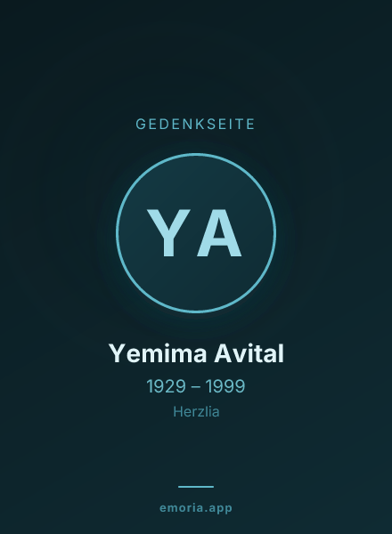 Gedenkportrait von Yemima Avital