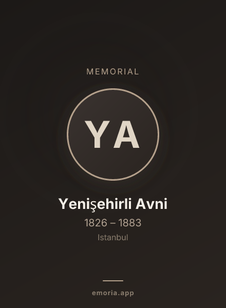 Memorial portrait of Yenişehirli Avni