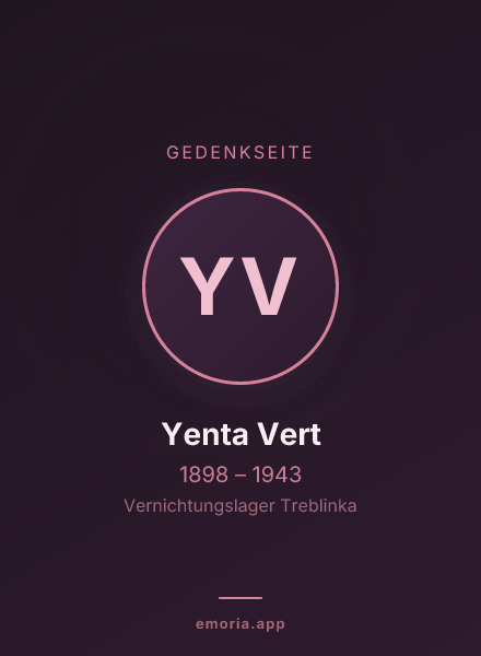 Gedenkportrait von Yenta Vert