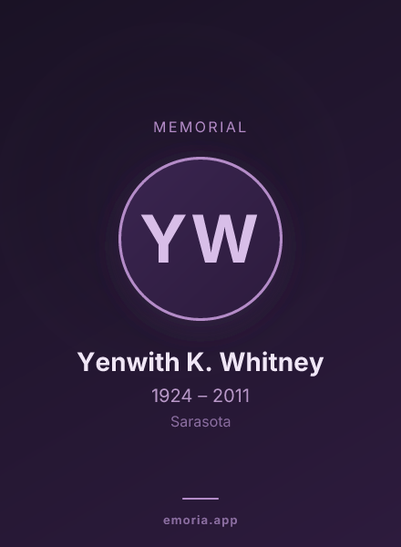 Memorial portrait of Yenwith K. Whitney