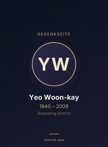 Gedenkportrait von Yeo Woon-kay