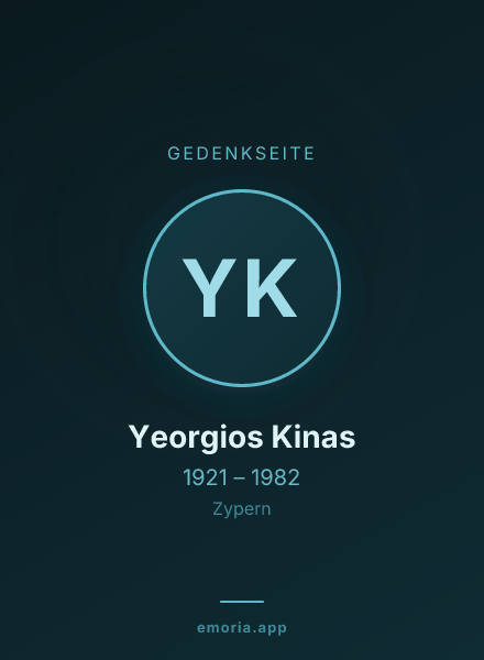 Gedenkportrait von Yeorgios Kinas
