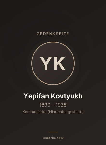 Gedenkportrait von Yepifan Kovtyukh