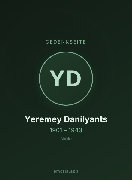 Gedenkportrait von Yeremey Danilyants