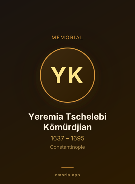 Memorial portrait of Yeremia Tschelebi Kömürdjian