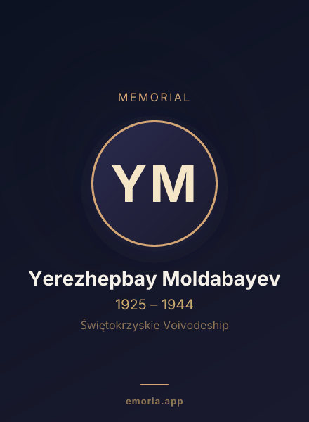 Memorial portrait of Yerezhepbay Moldabayev