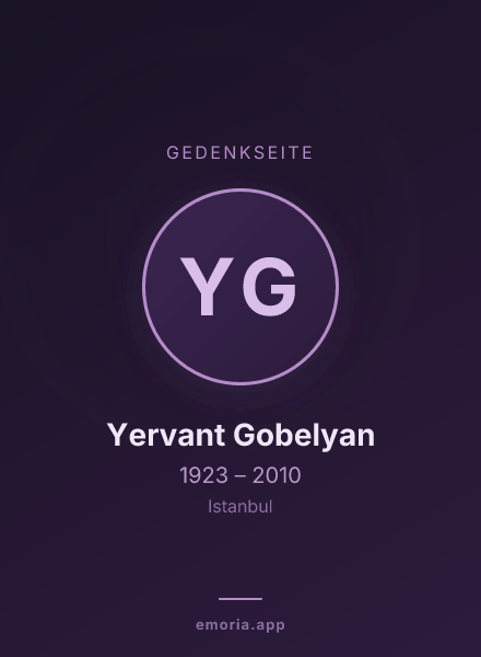 Gedenkportrait von Yervant Gobelyan