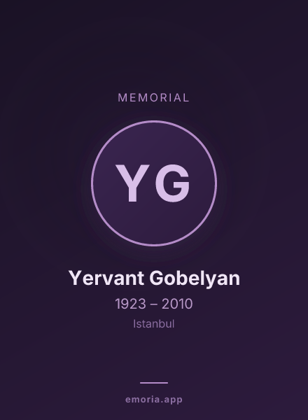 Memorial portrait of Yervant Gobelyan