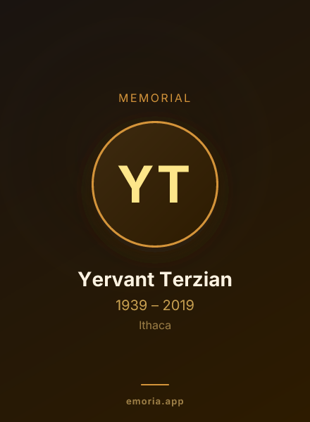 Memorial portrait of Yervant Terzian