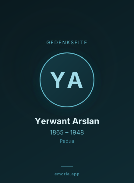 Gedenkportrait von Yerwant Arslan