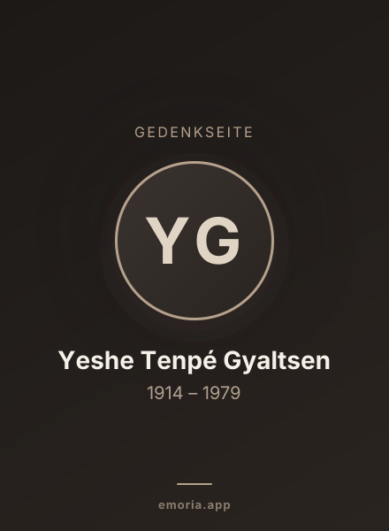 Gedenkportrait von Yeshe Tenpé Gyaltsen