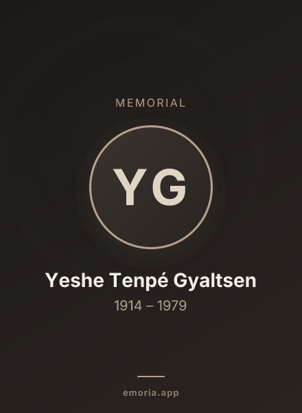 Memorial portrait of Yeshe Tenpé Gyaltsen