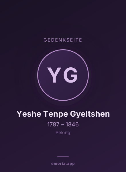 Gedenkportrait von Yeshe Tenpe Gyeltshen