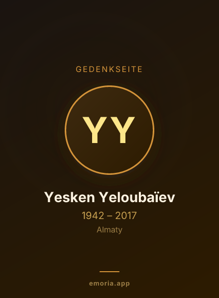 Gedenkportrait von Yesken Yeloubaïev