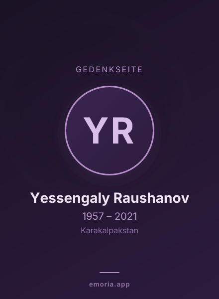 Gedenkportrait von Yessengaly Raushanov