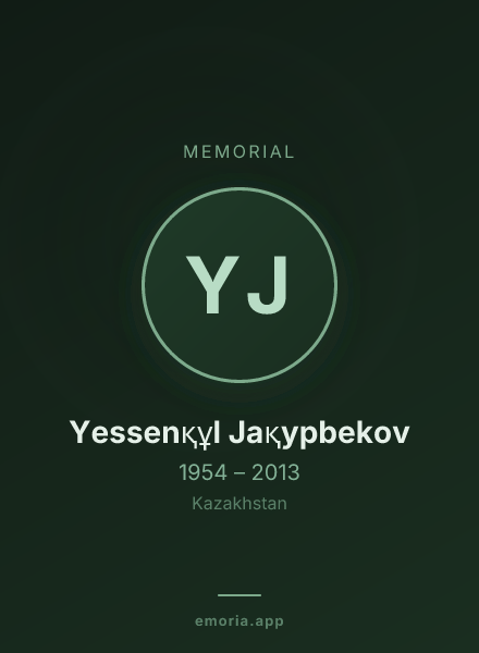 Memorial portrait of Yessenқұl Jaқypbekov