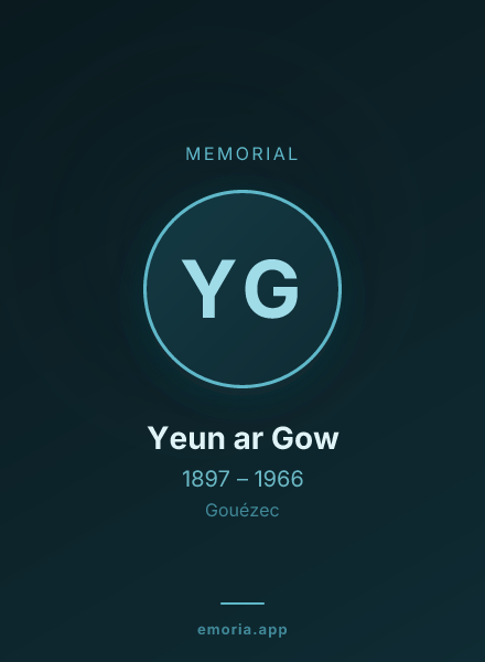 Memorial portrait of Yeun ar Gow