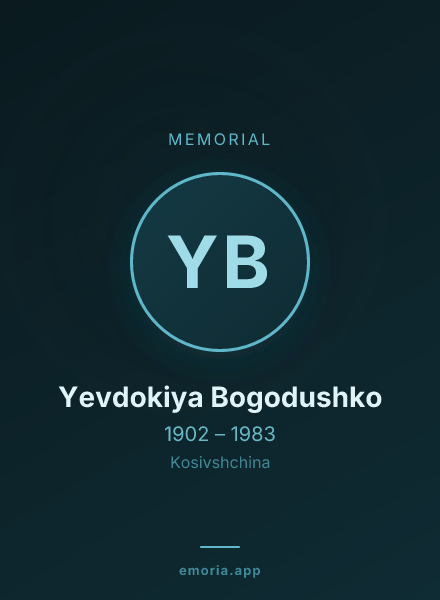 Memorial portrait of Yevdokiya Bogodushko