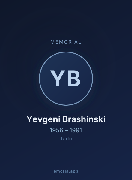Memorial portrait of Yevgeni Brashinski