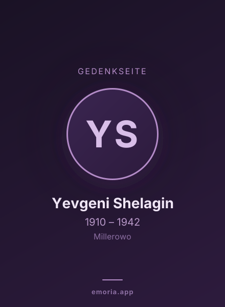 Gedenkportrait von Yevgeni Shelagin
