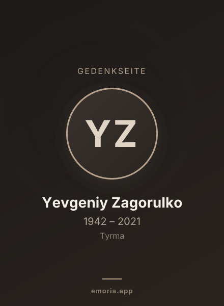 Gedenkportrait von Yevgeniy Zagorulko