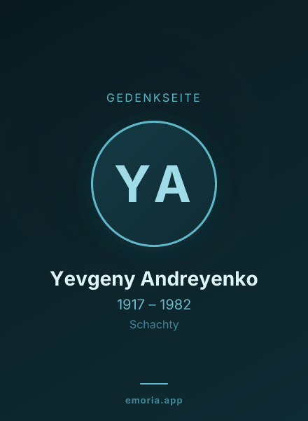 Gedenkportrait von Yevgeny Andreyenko