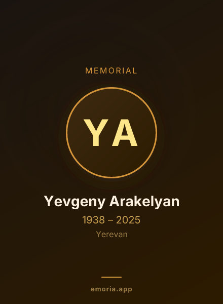 Memorial portrait of Yevgeny Arakelyan