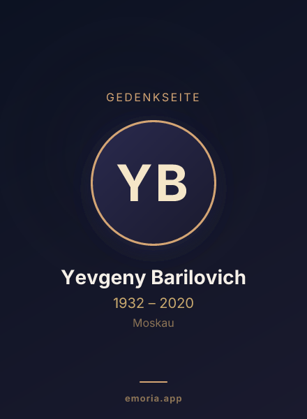Gedenkportrait von Yevgeny Barilovich