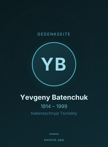 Gedenkportrait von Yevgeny Batenchuk