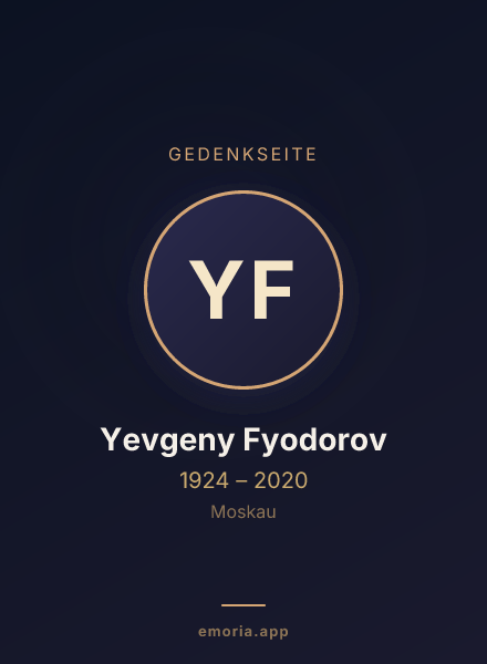 Gedenkportrait von Yevgeny Fyodorov