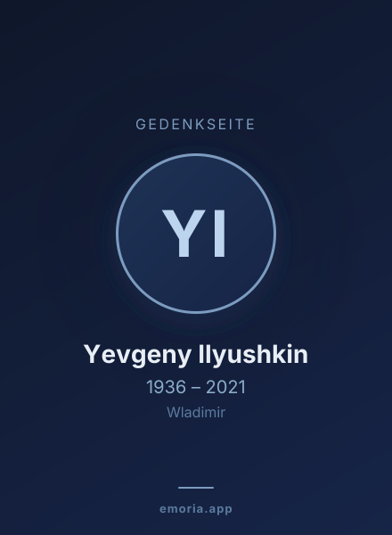 Gedenkportrait von Yevgeny Ilyushkin