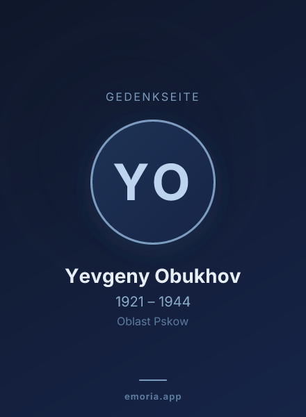 Gedenkportrait von Yevgeny Obukhov