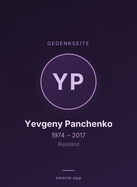 Gedenkportrait von Yevgeny Panchenko