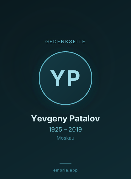 Gedenkportrait von Yevgeny Patalov