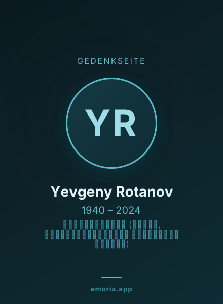 Gedenkportrait von Yevgeny Rotanov