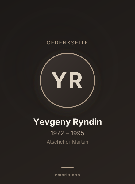 Gedenkportrait von Yevgeny Ryndin