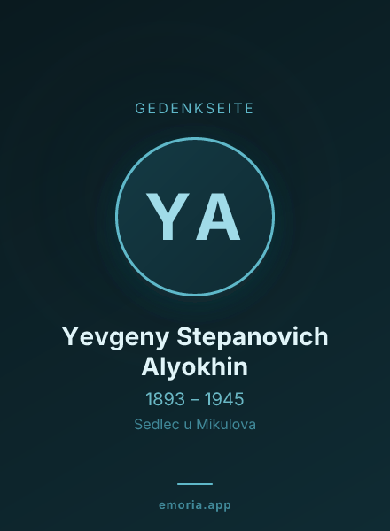 Gedenkportrait von Yevgeny Stepanovich Alyokhin