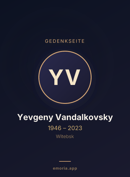 Gedenkportrait von Yevgeny Vandalkovsky