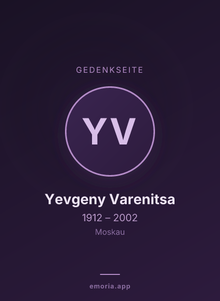 Gedenkportrait von Yevgeny Varenitsa
