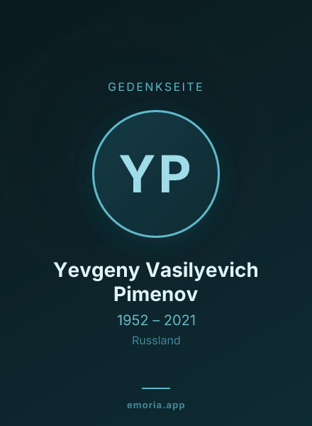 Gedenkportrait von Yevgeny Vasilyevich Pimenov