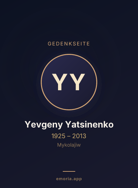 Gedenkportrait von Yevgeny Yatsinenko
