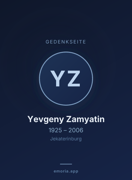 Gedenkportrait von Yevgeny Zamyatin