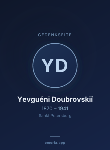 Gedenkportrait von Yevguéni Doubrovskiï