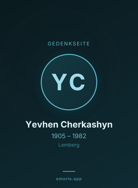 Gedenkportrait von Yevhen Cherkashyn